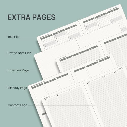 POPRUN 2026-2027 Academic Planner,6.5" x 8.75", Weekly and Monthly Calendar