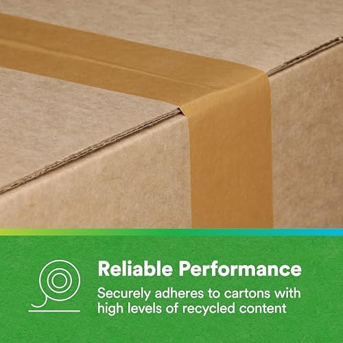 3M Scotch Performance Paper Box Sealing Tape 570, Brown, 2.8" x 547 yd