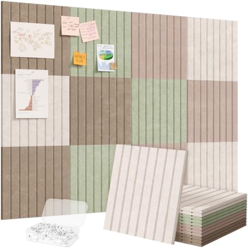 Lifewit Large Felt Bulletin Board with Self-Adhesive 48" x 36" - 12 Pack