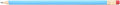 Pencil Guy Round Light Blue Blank Sharpened Pencils