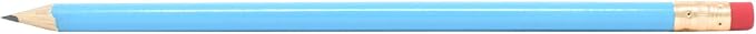 Pencil Guy Round Light Blue Blank Sharpened Pencils