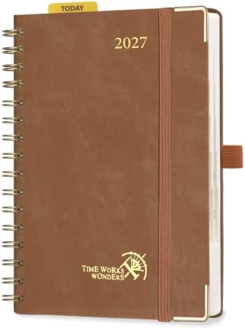 POPRUN Daily Planner 2027 One Page Per Day, 6" x 8.5", Day Calendar Book