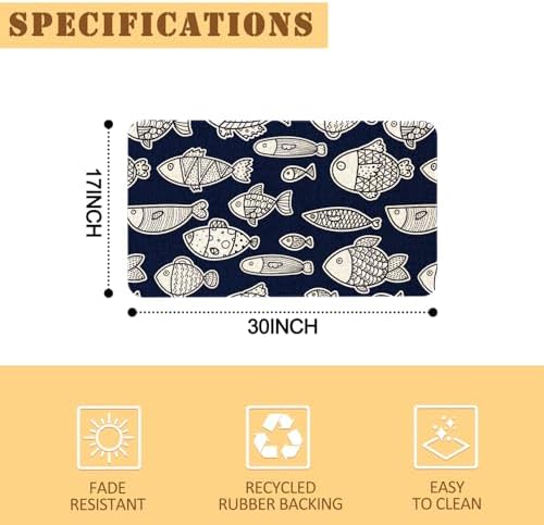 Kitchen Rugs and Mats,Washable Non-Slip Floor Mats Door Mat