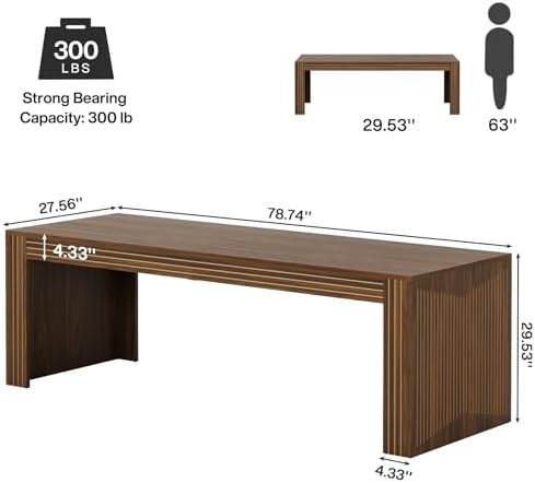Tribesigns 79-Inch Extra Long Desk, Two Person Double Desk for Home Office