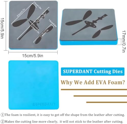 SUPERDANT Dragonfly Shape Leather Cutting Dies Leather Earrings Wooden Die Cutter Vintage Dragonfly Decorations Dies Leathers Dies for DIY Art Crafts for Bag Clothes Pendant Making