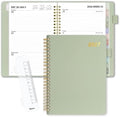 SUNEE 2027 Weekly & Monthly Planner 6.2"x8.5"- 12 Month (January 2027 - December 2027), Vegan Leather Cover, Pocket, Bookmark, Notes, Monthly Tab, Sage Green