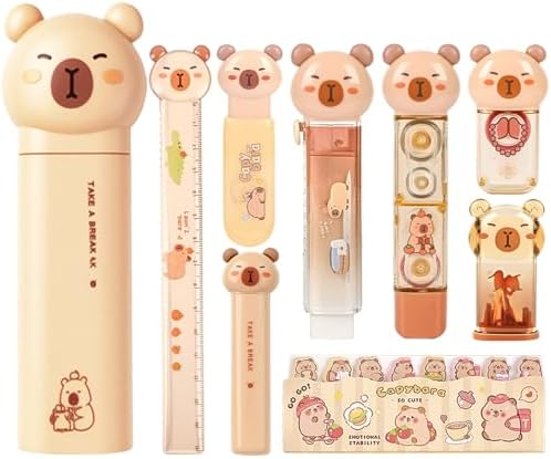 Capybara Stationery Set, Cute School Supplies Gift for Students