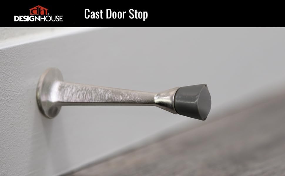 Design House Cast Door Stop, Satin Nickel