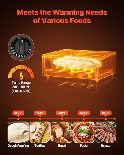 VEVOR Commercial Electric Drawer Warmer, Single-Drawer Stainless Steel Food Warmer, Freestanding Compact Warming Drawer Cabinet, 85°F–185°F Wide Temperature Range, for Restaurant, Hotel & Bakery