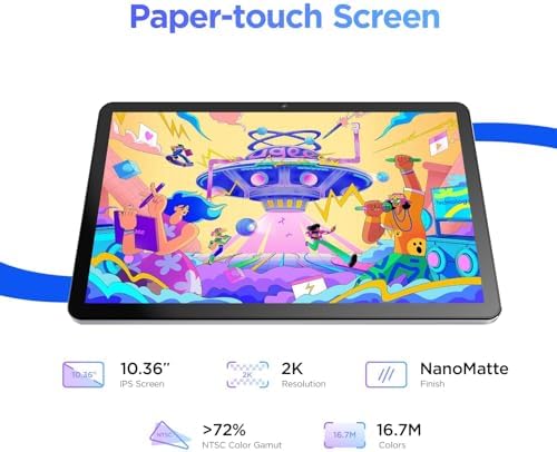UGEE Pad Drawing Tablet No Computer Needed,Android 14 tablet drawing Stand for 7000mAh+18W Battery,6GB+128GB Fun Drawing Pad 2K Ultra HD Large Screen with Full-Laminated Screen,Standalone Tablet 10.36