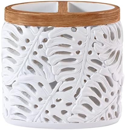 Avanti Linens - Toothbrush Holder, Palm Tree Leaves Inspired Home Decor (Viva Palm Collection)