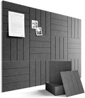 Fluxynara 48" x 36" Large Felt Bulletin Board, Charcoal Gray