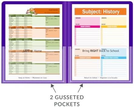C-Line Classroom Connector School-to-Home Folders, Purple, 25 per Box (32009)