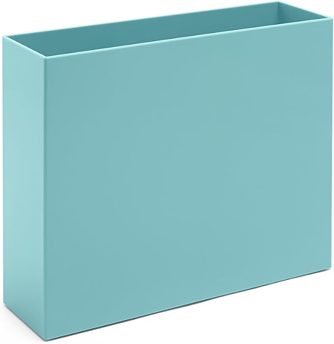 Poppin Hanging File Organizer - File Folder Organizer for Hanging Files, Open Top Design for Easy Access, Lacquer-like Finish, Stylish Design, Ideal File Organizer for Desk (Aqua)