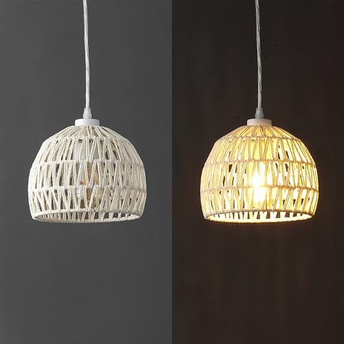 JONATHAN Y Campana 1-Light Pendant Dome Ceiling Lamp, 8.25", Cream