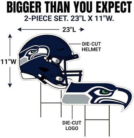 NFL Logo & Helmet 2 Pack Yard Sign Set