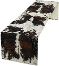 Cow Print Table Runner, Black White Cowhide Print Western Style Table Runner Country Farmhouse Cottage Cow Patten Table Decoration for Home Kitchen Dining, 13x36 Inch