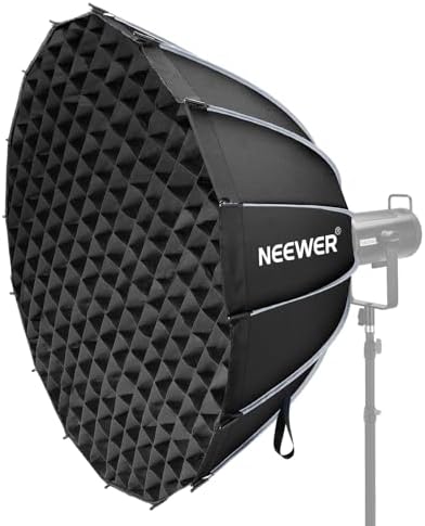 NEEWER Parabolic Softbox Kit, 47.2" Bowens Mount Soft Box with Light Diffusers for Studio Photography Video Recording Streaming Lighting Compatible with Aputure 120d Compatible with Godox SL60w, NS73P