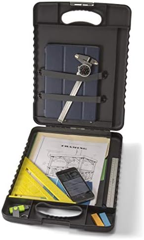 Officemate Deluxe Tablet Clipboard Case, Letter and A4 Size, Interior Organizer Compartments, Tablet Holder Straps, Carry Handle, Charcoal