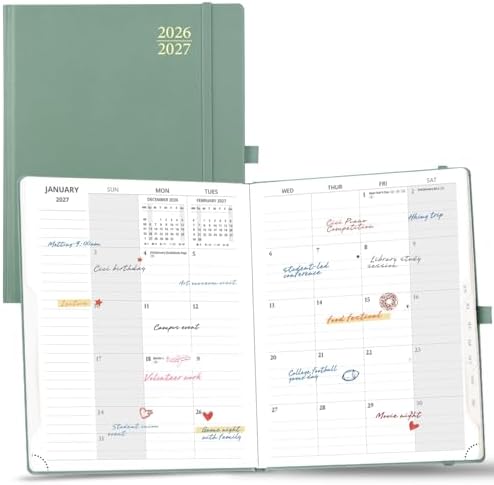 POPRUN Monthly Planner 2026-2027, Large-8" x 10", 18 Month Calendar Book