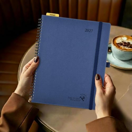 POPRUN 2027 Planner, Large 8.5" x 10.5" Weekly Calendar, Day Planner 2027