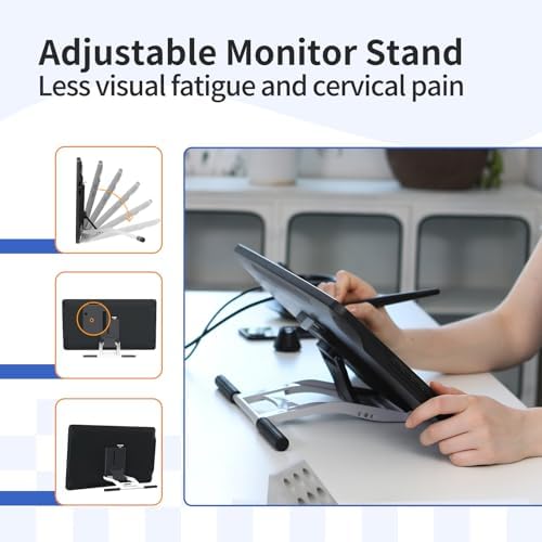 GAOMON PD1561 Drawing Tablet with Screen, Tilt Support & 10 Keys, 15.6"