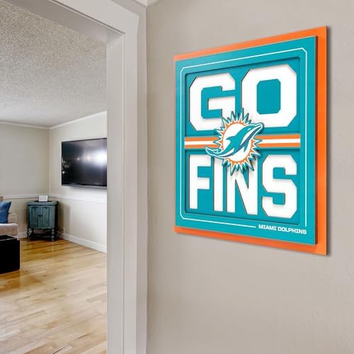 YouTheFan NFL Miami Dolphins Slogan Series 3D Wall Art