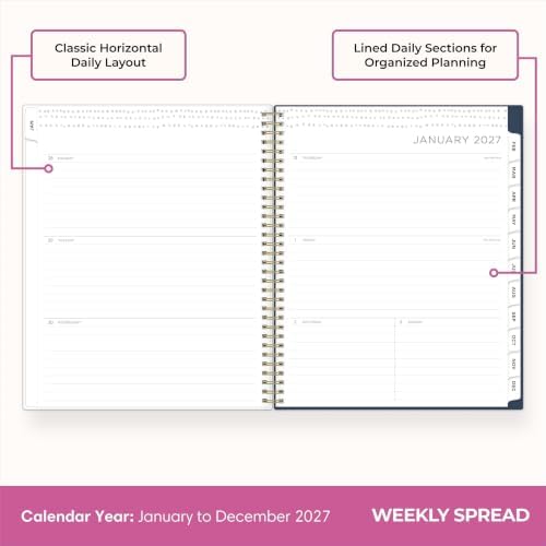 Blue Sky Kelly Ventura 2027 Weekly & Monthly Planner, 8.5"x11", Anemones