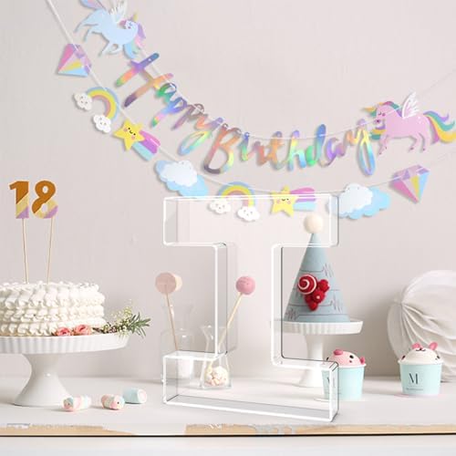 11" Acrylic Letter Charcuterie Tray,Fillable Alphabet & Number Box(Letter I)