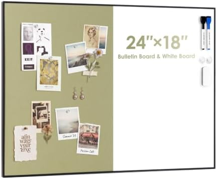 ARCOBIS Cork Board White Board Combo for Wall