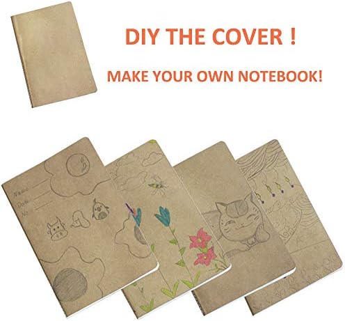 zmybcpack 12 Pack A5 Dot Grid Paper Notebook, Kraft Dot Journal Notebook