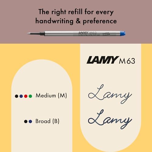 Lamy safari red - Rollerball Pen with ergonomic grip & line width M - for pleasant long writing - made of robust ASA plastic - including rollerball refill M 63 in black
