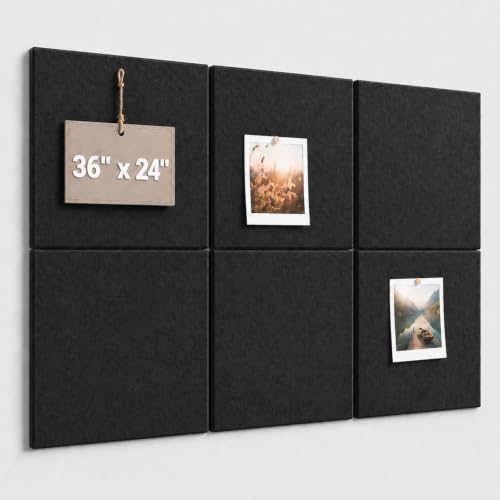 Felt Bulletin Board Tiles, Large Cork Board Alternative,24 x 36 in