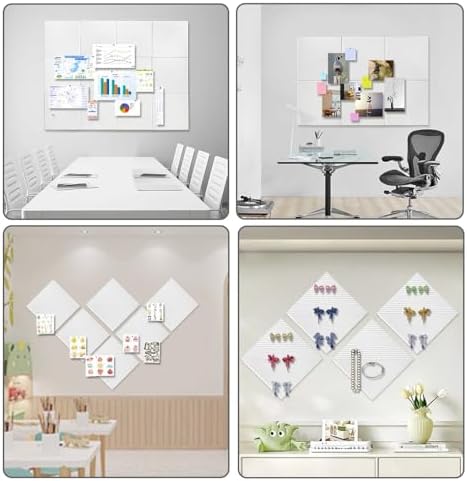 48" x 36" Large Cork Board Alternative&Felt Bulletin Board, White