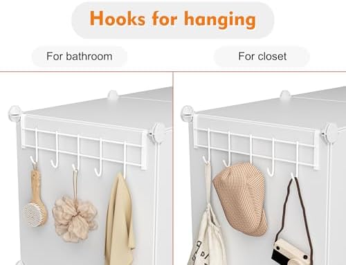 Stackable Closet Organizers and Storage 6 Cube Storage Organizer Closet Organizer for Bathroom Closet Storage for Wardrobe