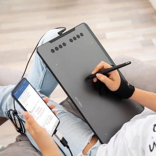 XPPen Deco 01 V3 10x6 Drawing Tablet, 16K Battery-Free Stylus, 8 Keys