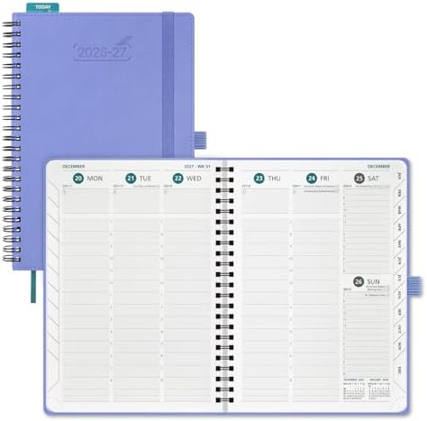 BEZEND Planner 2026-2027 Weekly and Monthly, Hourly Timeslot (8.5"x11")