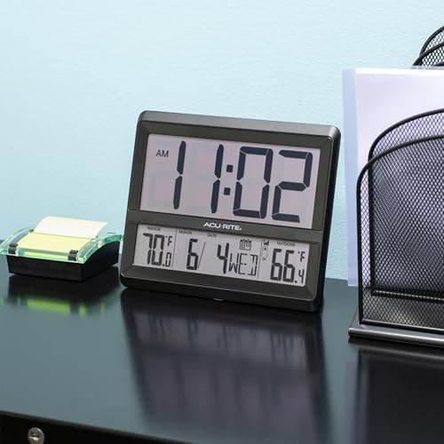 AcuRite Digital Clock, Digital Clock + Outdoor Temperature