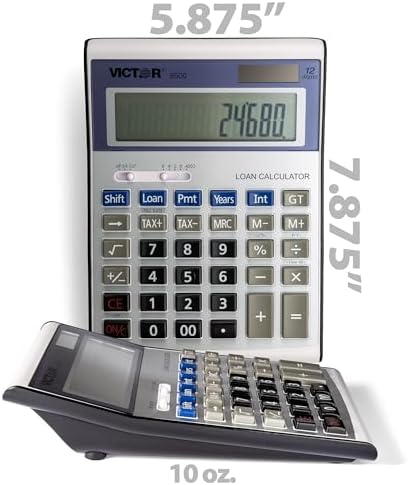 Victor 6500 Executive Desktop Loan Calculator, 12-Digit LCD