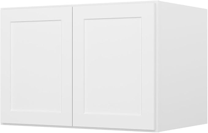 Furinno Shaker Wall Refrigerator Kitchen Cabinet with 2 Doors, Ready to Assemble, 24 D x 36 W x 24 H, White