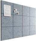 Bumusty 48"x 36" Large Felt Bulletin Board Tiles, Blue Gray