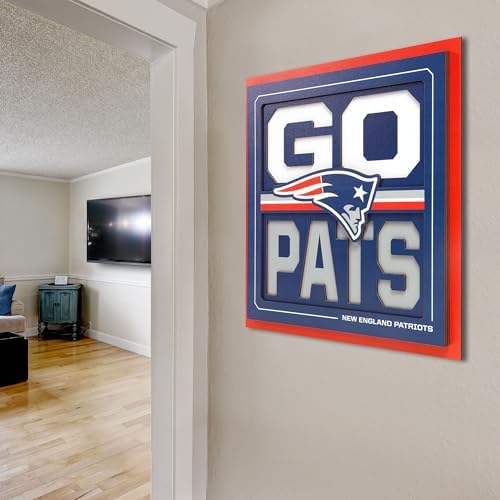 YouTheFan NFL New England Patriots Slogan Series 3D Wall Art