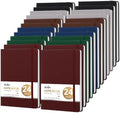 ViVin 24 Pack A5 Hardcover Lined Notebook,192 pg College Ruled 5.5x8.3