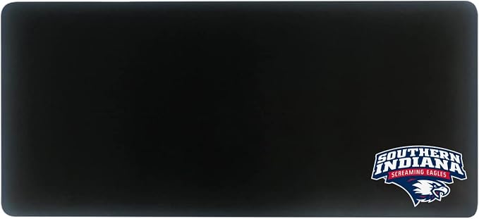 University of Southern Indiana Classic Cloth Desk Mat, Durable Office Supplies, Non-Slip Base, Responsive Desk Pad with Smooth Cloth Surface, Black