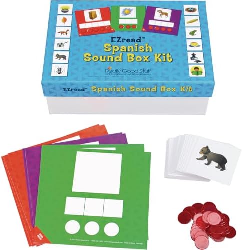 Really Good Stuff Spanish Sound Box Kit, Phoneme Segmentation Kit