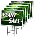PLANT SALE 5 Pack Of 18" x 24" Yard Sign & Stake | Advertise Your Business | Stake Included Image On Both Sides | Made in The USA