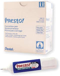 Pentel Presto! Jumbo Correction Pen, Fine Point, Metal Tip, Box of 12 (ZL31-W)