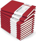 Dynta Hardcover Journal Notebooks, 10 Packs A5 Lined Journals Bulk for Writing 200 Pages/100Sheets, 8.4 x 5.8 inch, Classic Ruled Notebook for Work/Travel/College/Note Taking(Red)