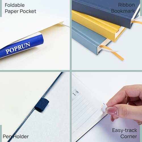 POPRUN Monthly Planner 2026-2027, Large-8" x 10", 18 Month Calendar Book