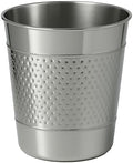 happimess Riley 2 Gal Hammered Steel Bin 10" H, Polished Steel